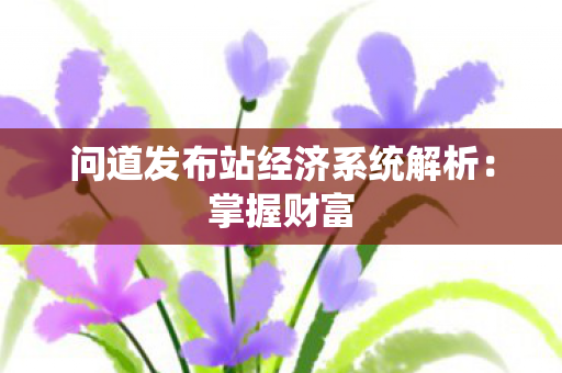 问道发布站经济系统解析：掌握财富